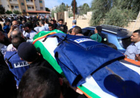 The veteran and highly-respected journalist was killed while covering an Israeli raid in Jenin. (Photo from AP)